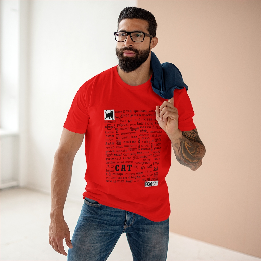 Men's Cat Tee - black print - Image 9