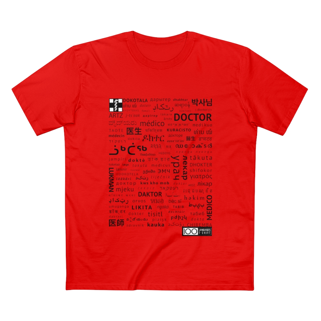 Men's Doctor Tee - black print - Image 4
