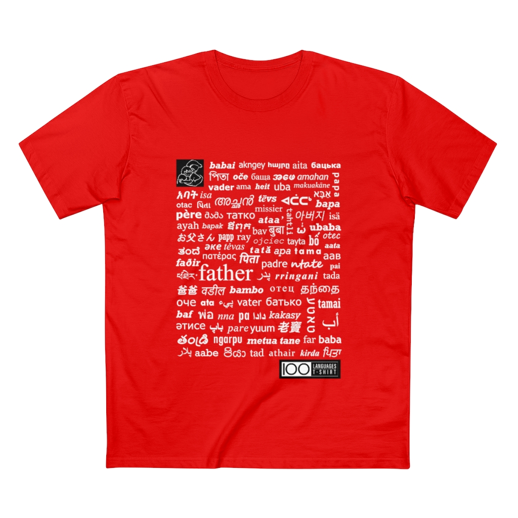 Men's Father Tee - white print