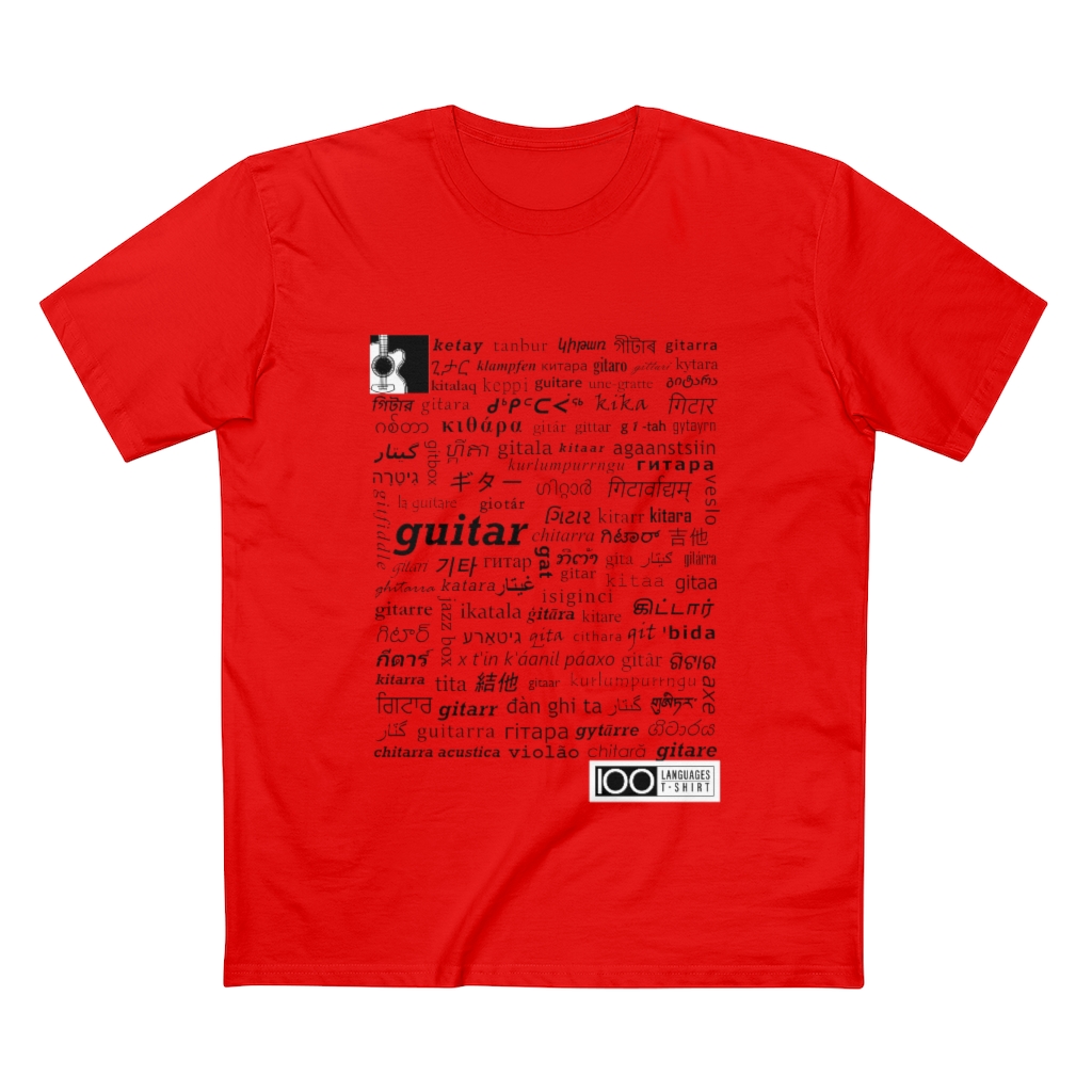 Men's Guitar Tee - black print