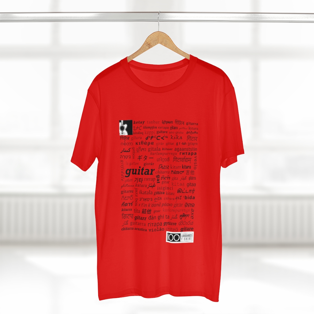 Men's Guitar Tee - black print - Image 2
