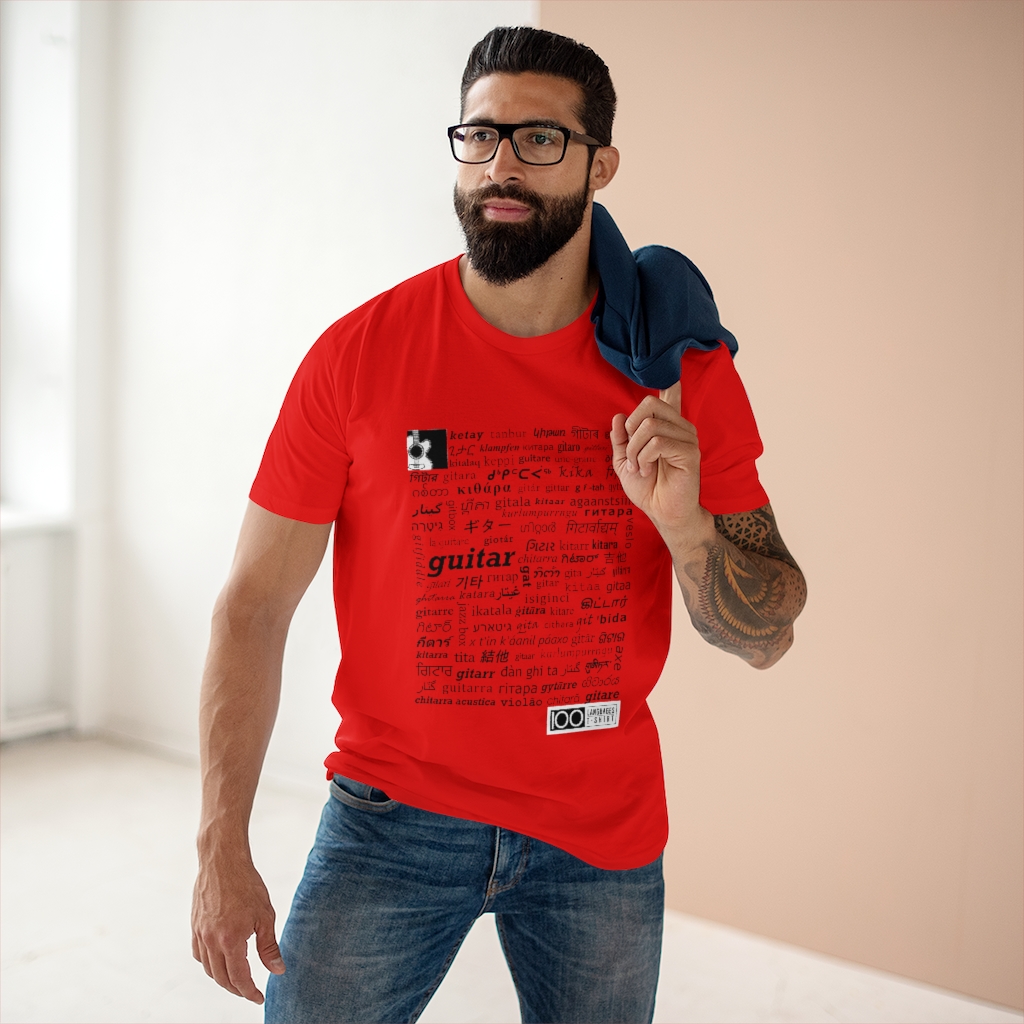 Men's Guitar Tee - black print - Image 3
