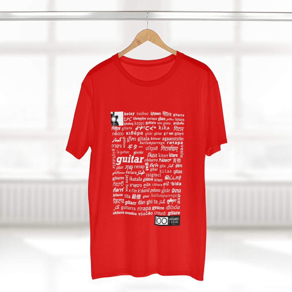 Men's Guitar Tee - white print - Image 5