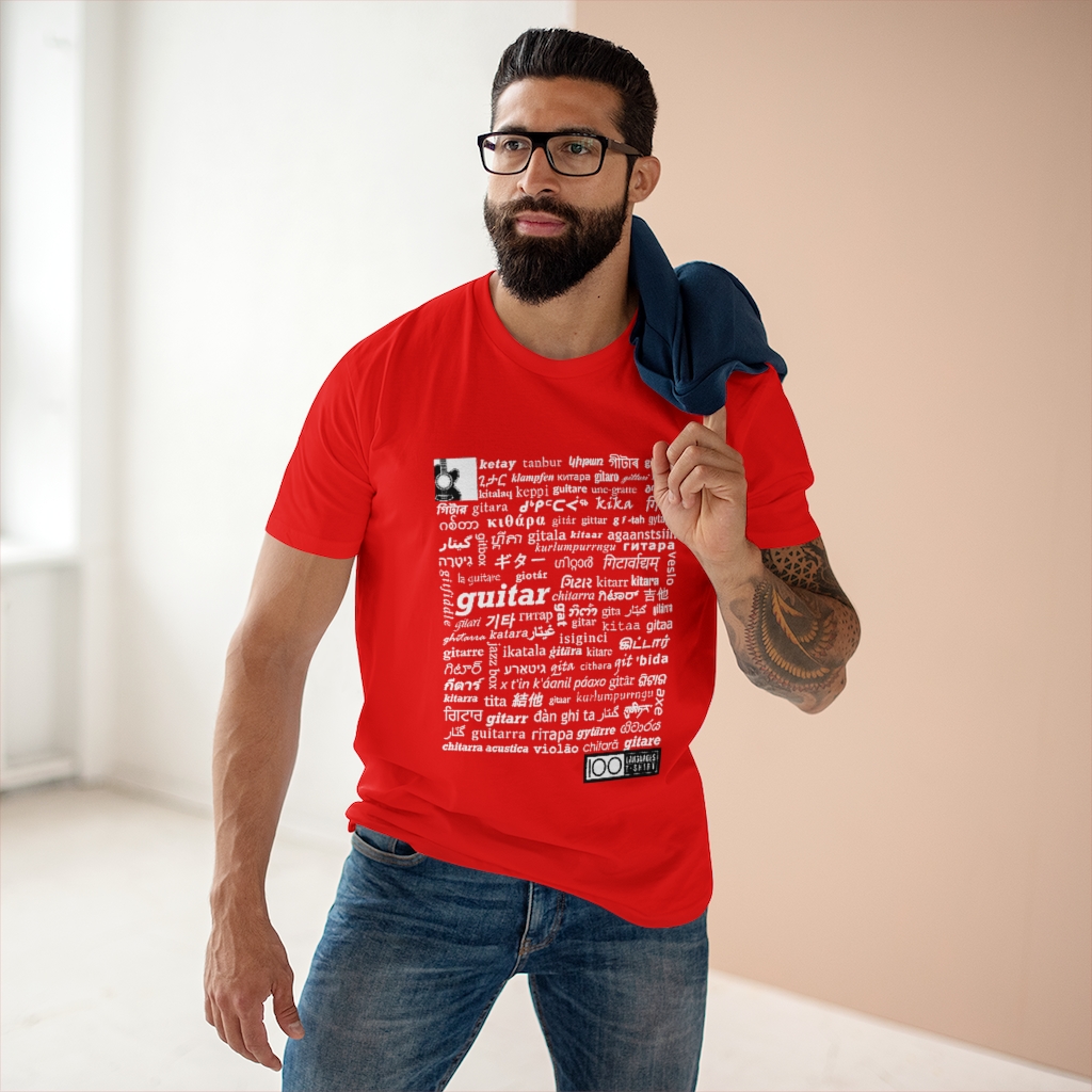 Men's Guitar Tee - white print - Image 6