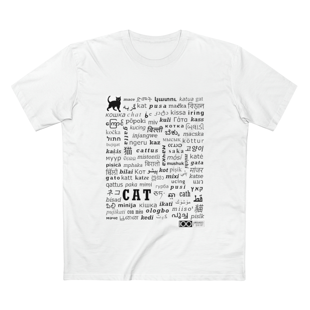 Men's Cat Tee - black print - Image 4