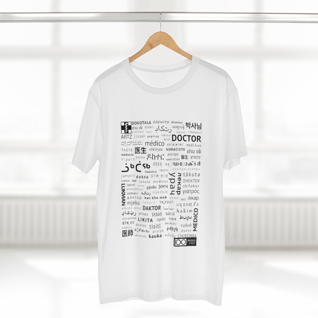 Men's Doctor Tee - black print - Image 2