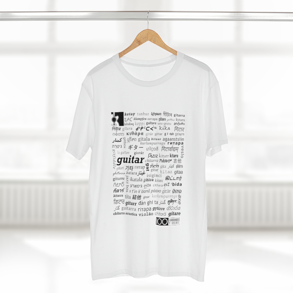 Men's Guitar Tee - black print - Image 5
