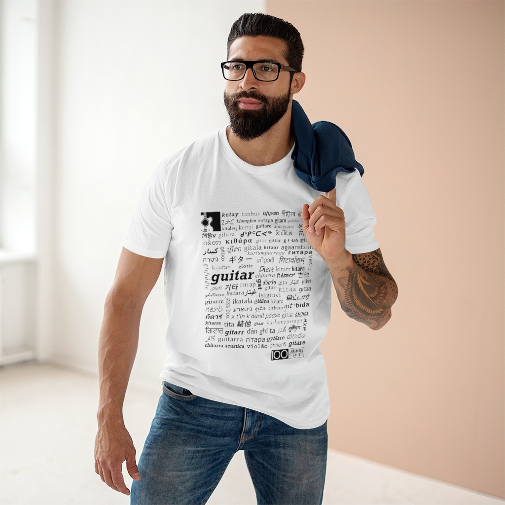 Men's Guitar Tee - black print - Image 6