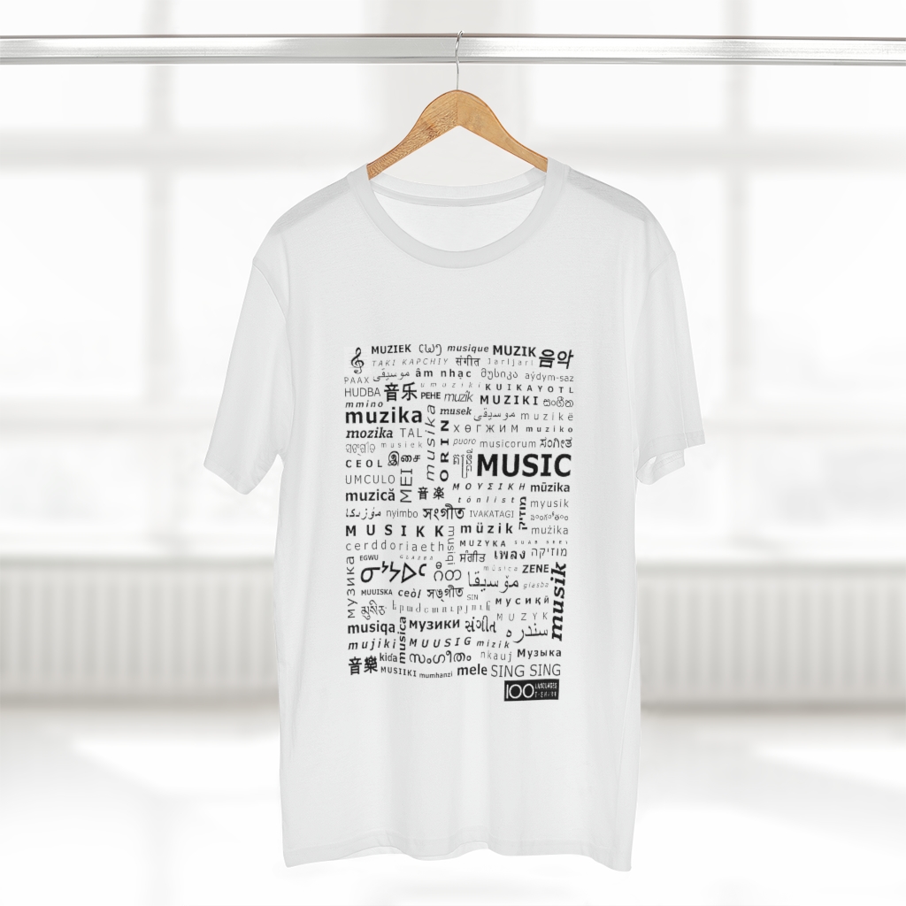 Men's Music Tee - black print - Image 2