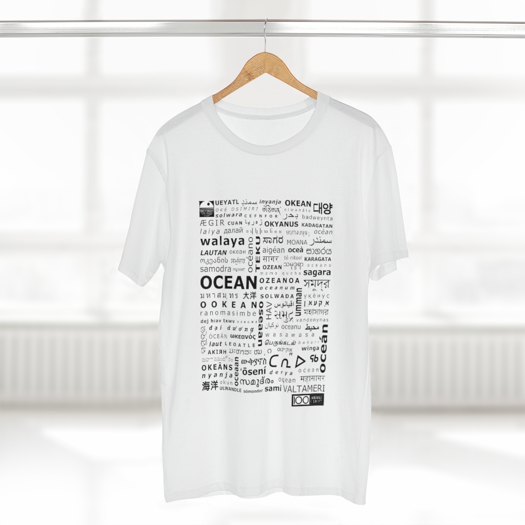 Men's Ocean Tee - black print - Image 2