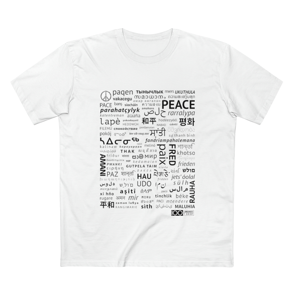 Men's Peace Tee - black print