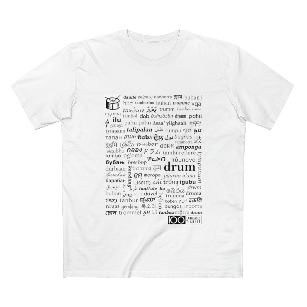 Men's Drum Tee - black print - Image 4