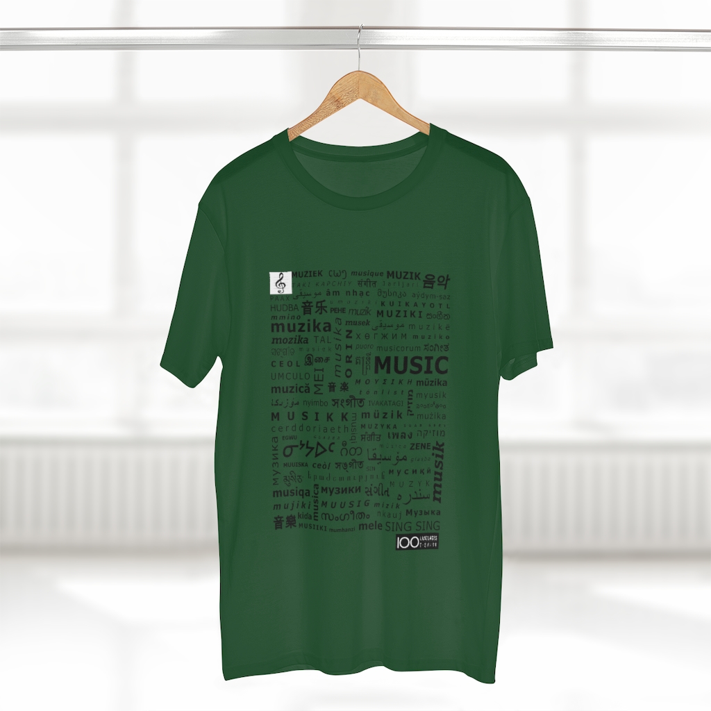 Men's Music Tee - black print - Image 17