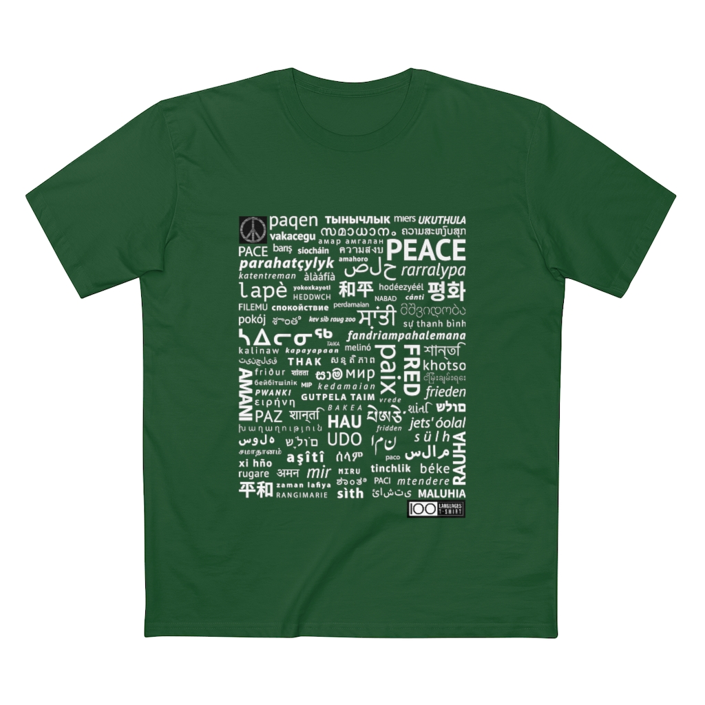 Men's Peace Tee - white print - Image 16