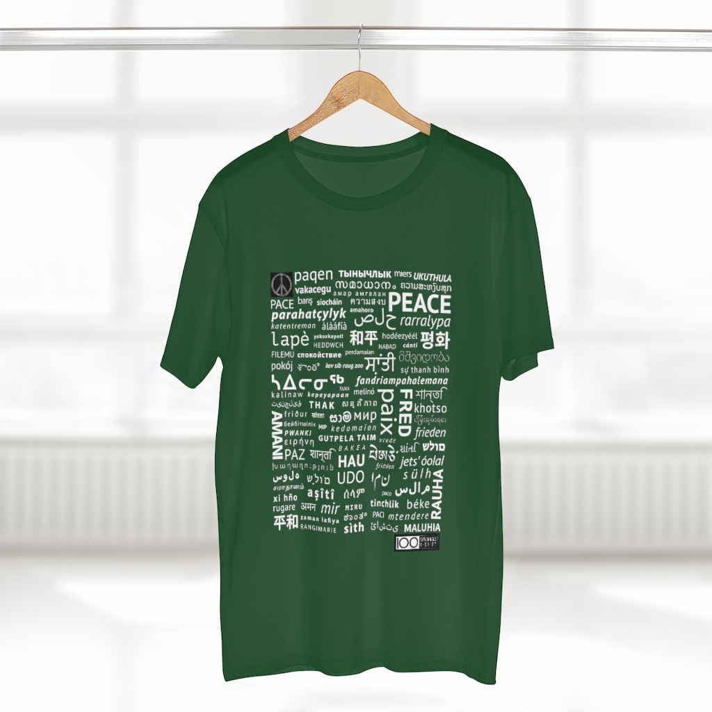 Men's Peace Tee - white print - Image 17