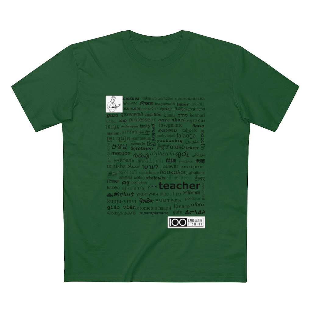 Men's Teacher Tee - black print - Image 16