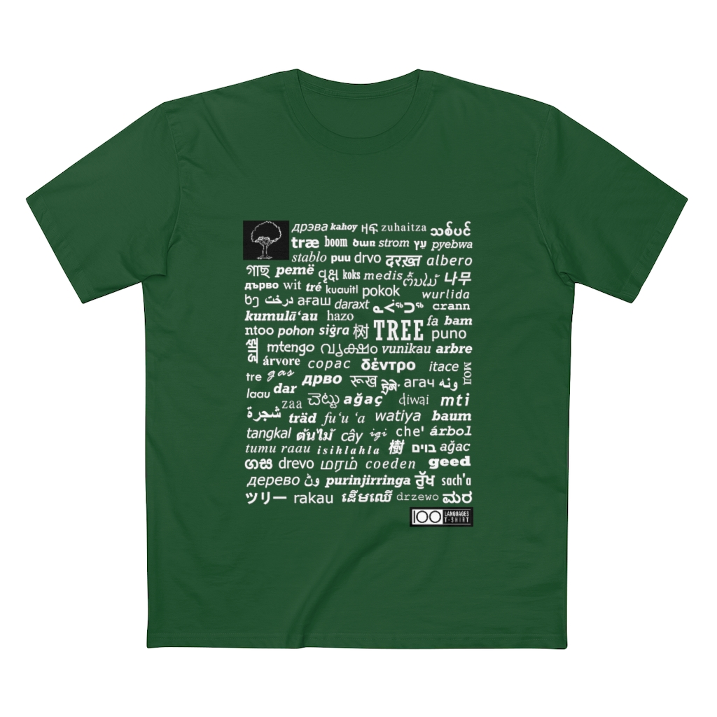 Men's Tree Tee - white print
