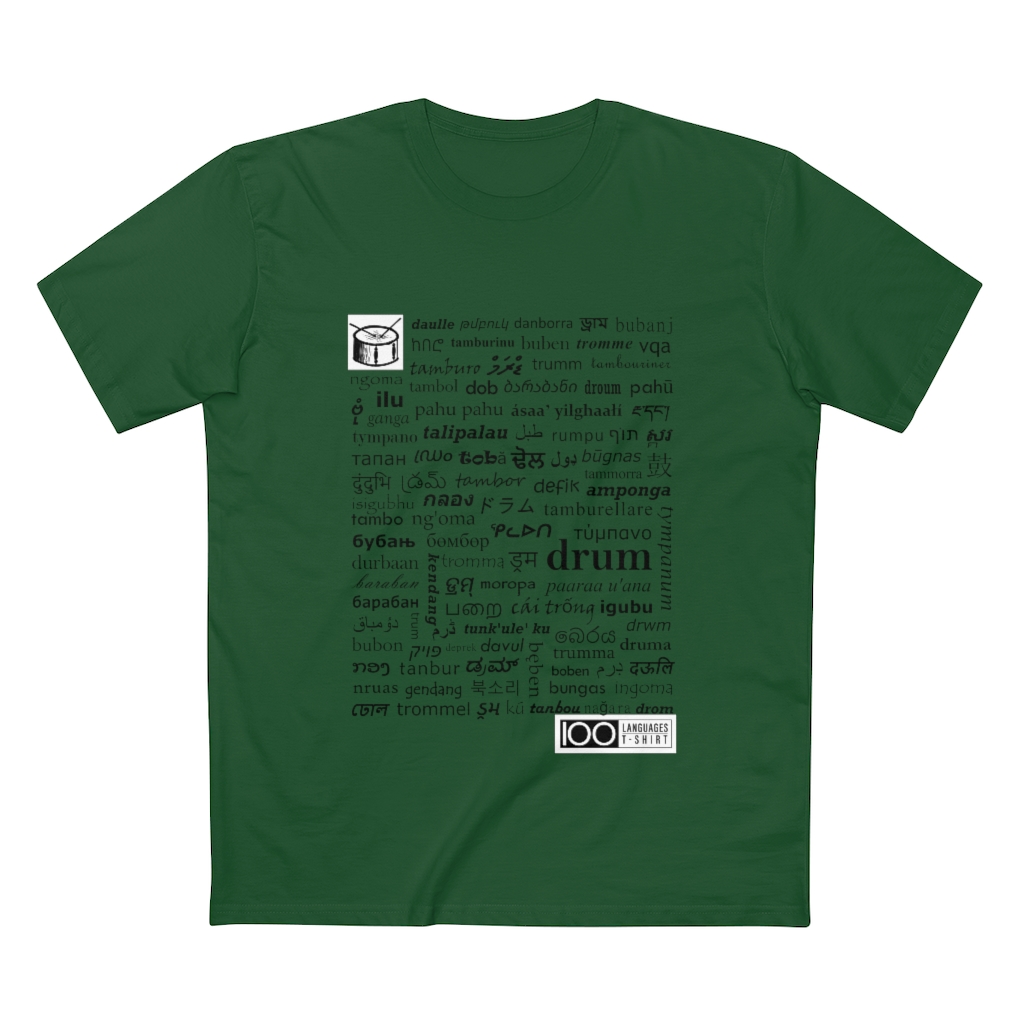 Men's Drum Tee - black print - Image 16
