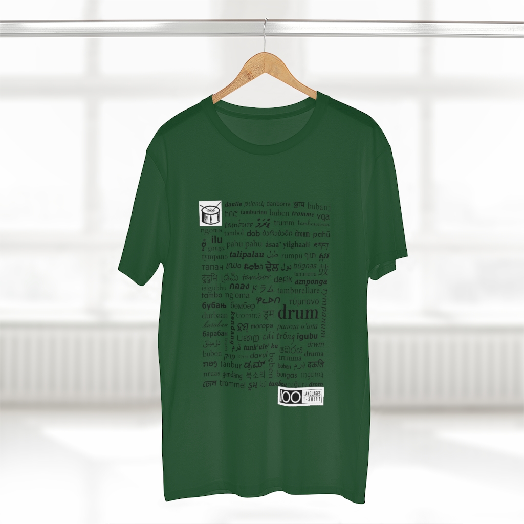 Men's Drum Tee - black print - Image 17
