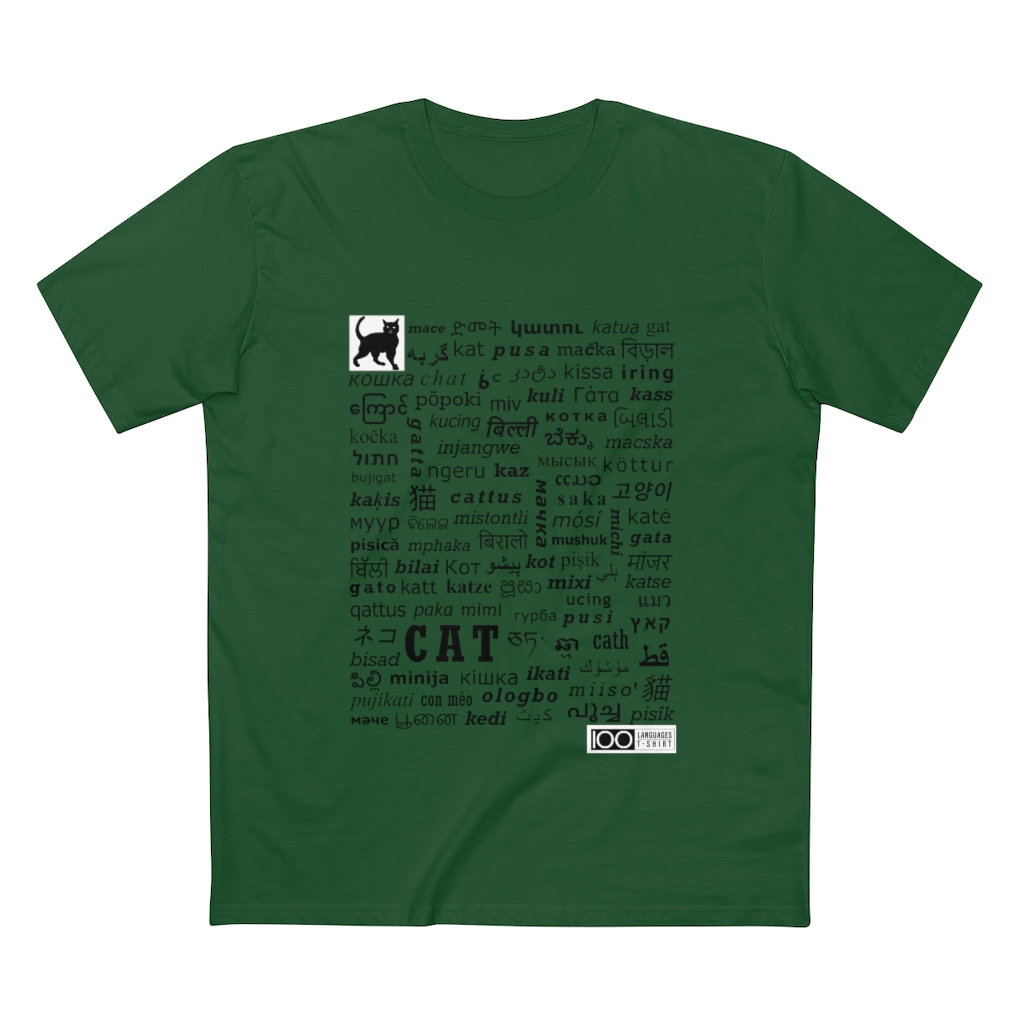 Men's Cat Tee - black print