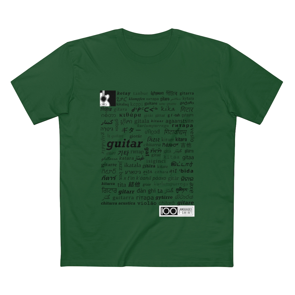 Men's Guitar Tee - black print - Image 16