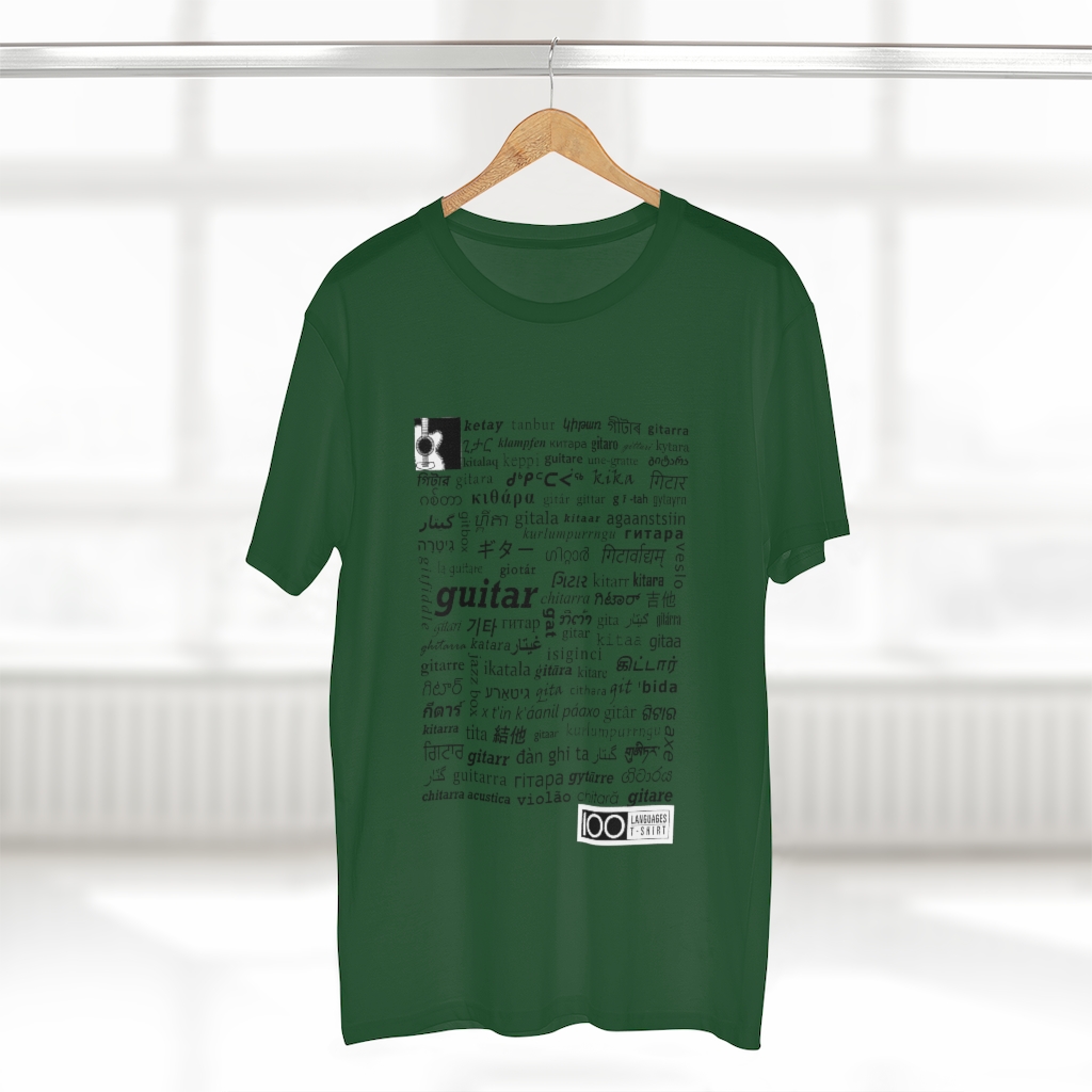 Men's Guitar Tee - black print - Image 17