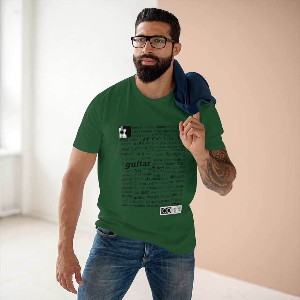 Men's Guitar Tee - black print - Image 18