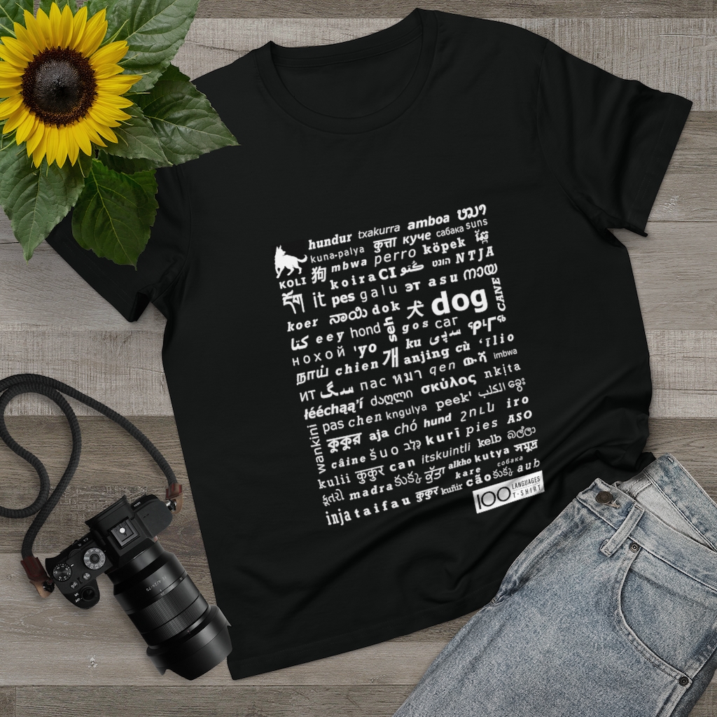 Women's Dog Tee - white print - Image 2