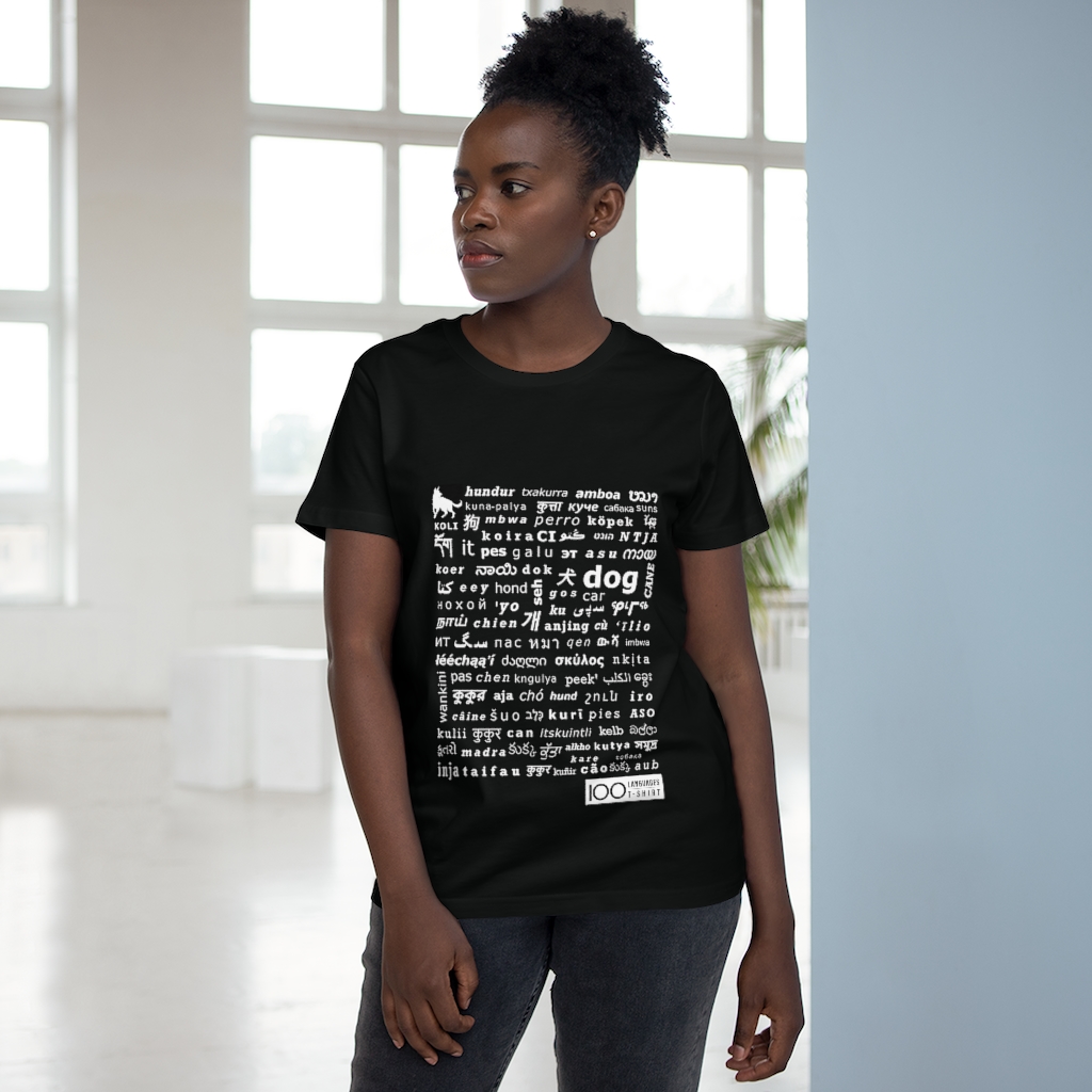 Women's Dog Tee - white print - Image 3