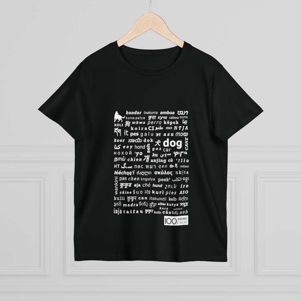 Women's Dog Tee - white print - Image 4