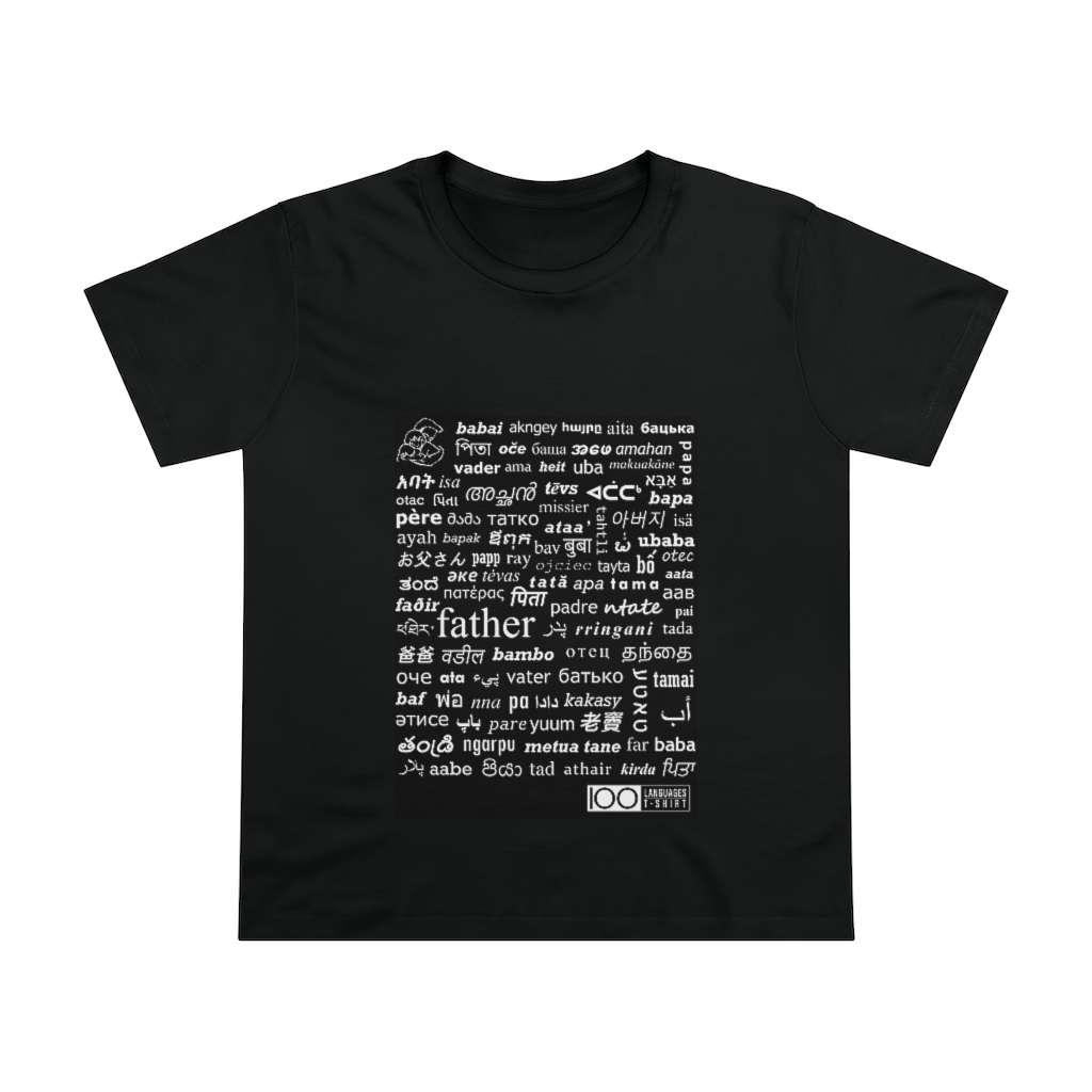 Women's Father Tee - white print
