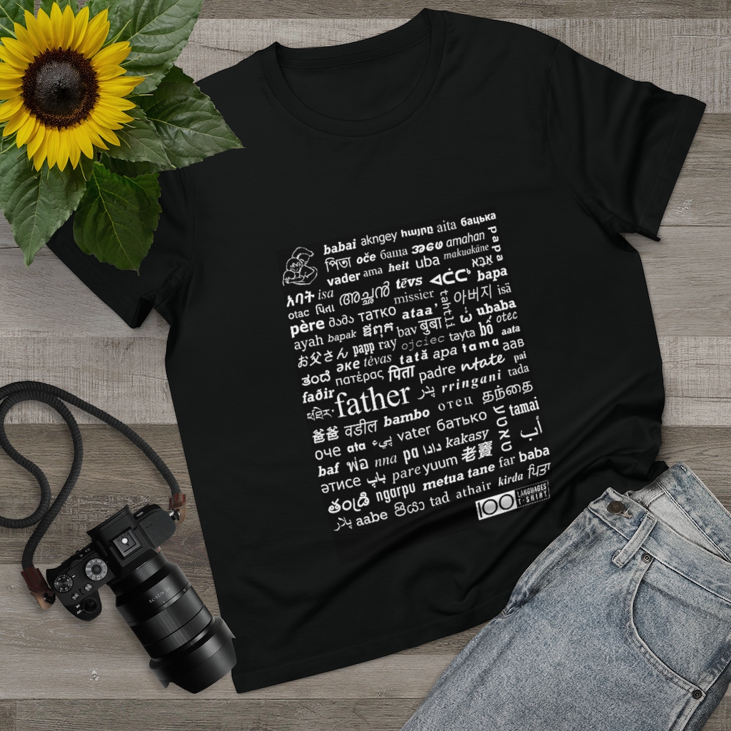 Women's Father Tee - white print - Image 2