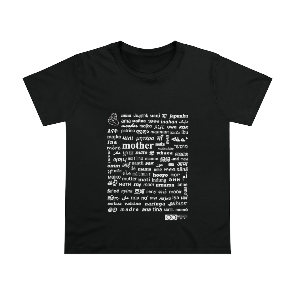 Women's Mother Tee - white print