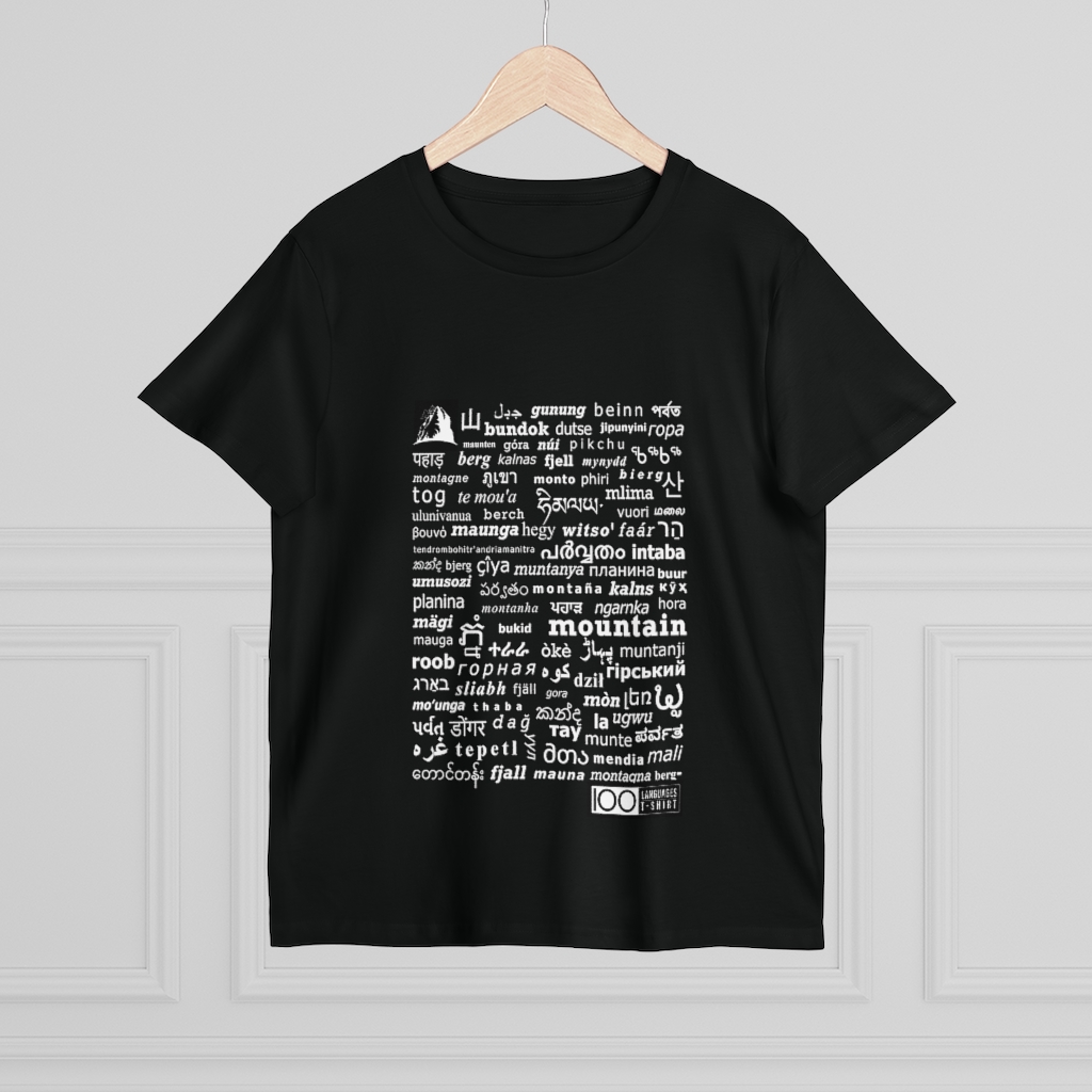 Women's Mountain Tee - white print - Image 4
