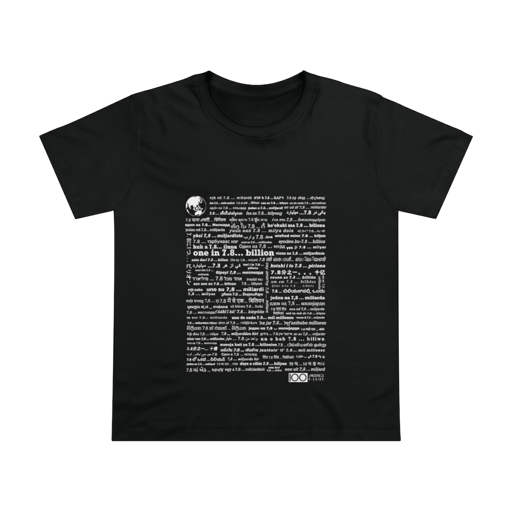 Women's One in 7.8... Billion Tee - white print