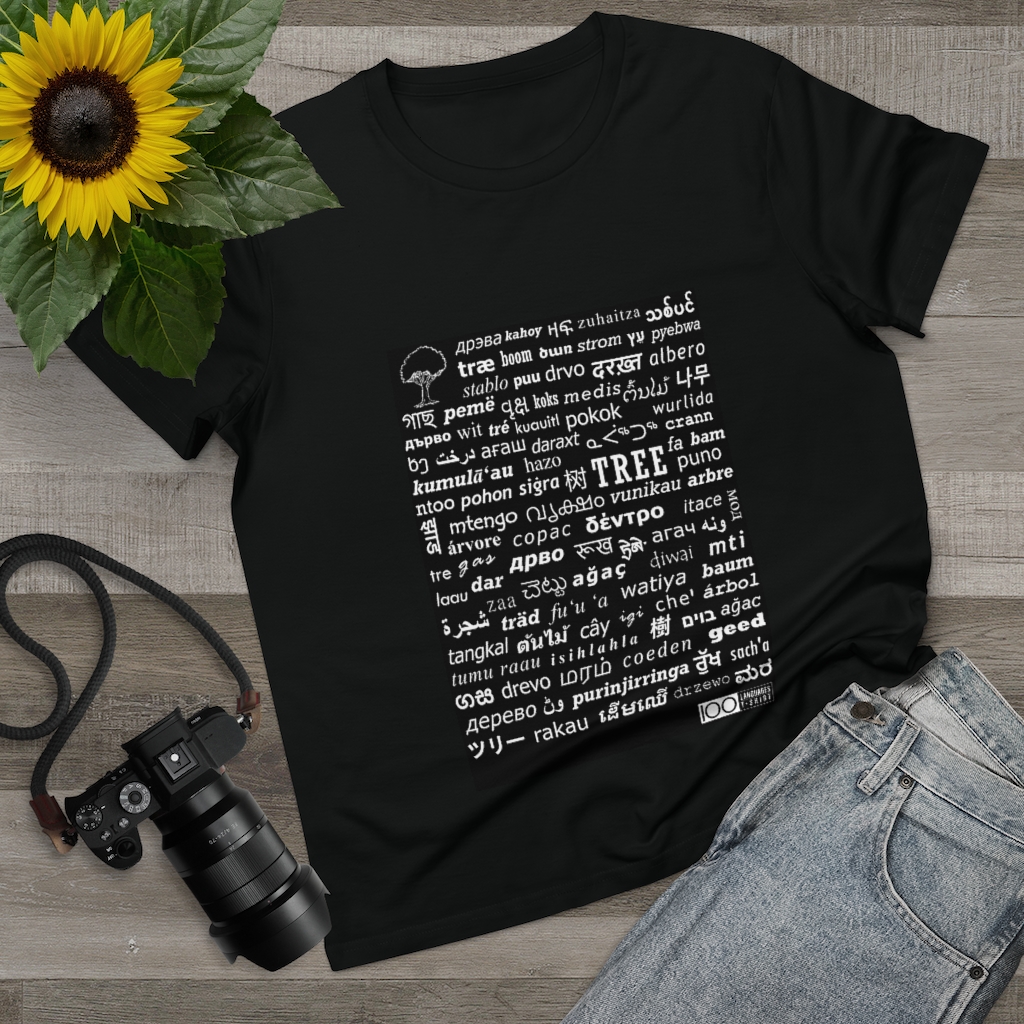 Women's Tree Tee - white print - Image 2