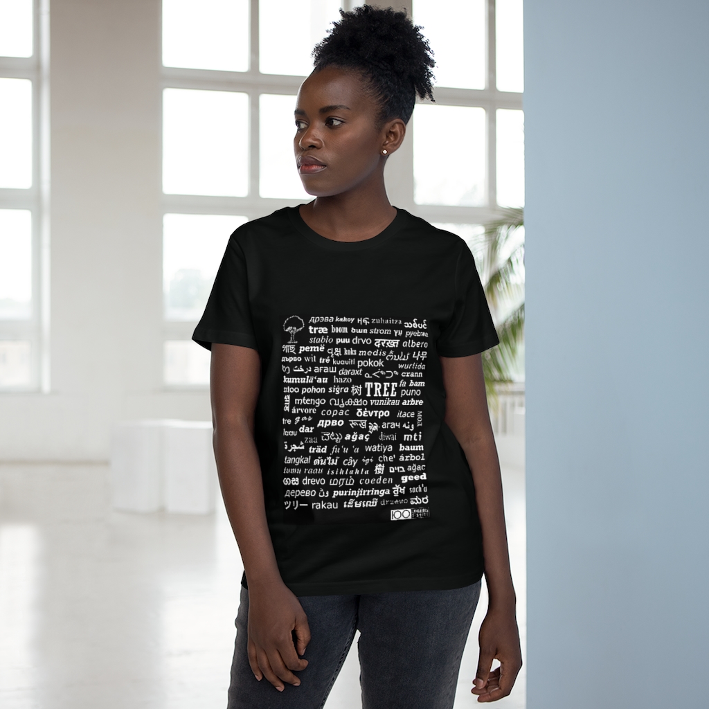 Women's Tree Tee - white print - Image 3