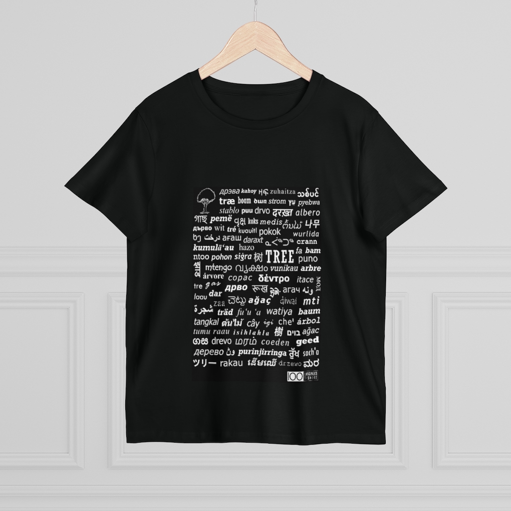 Women's Tree Tee - white print - Image 4