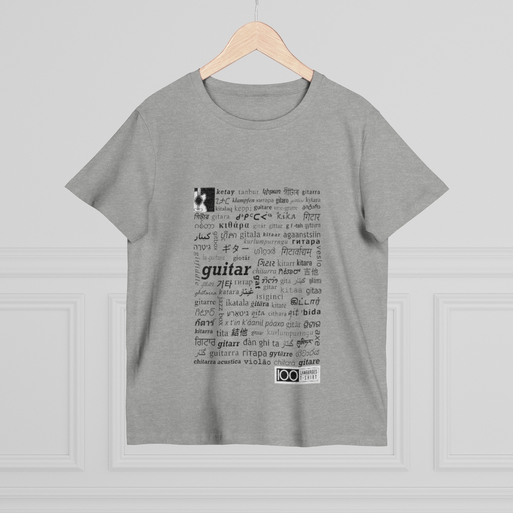 Women's Guitar Tee - black print - Image 8