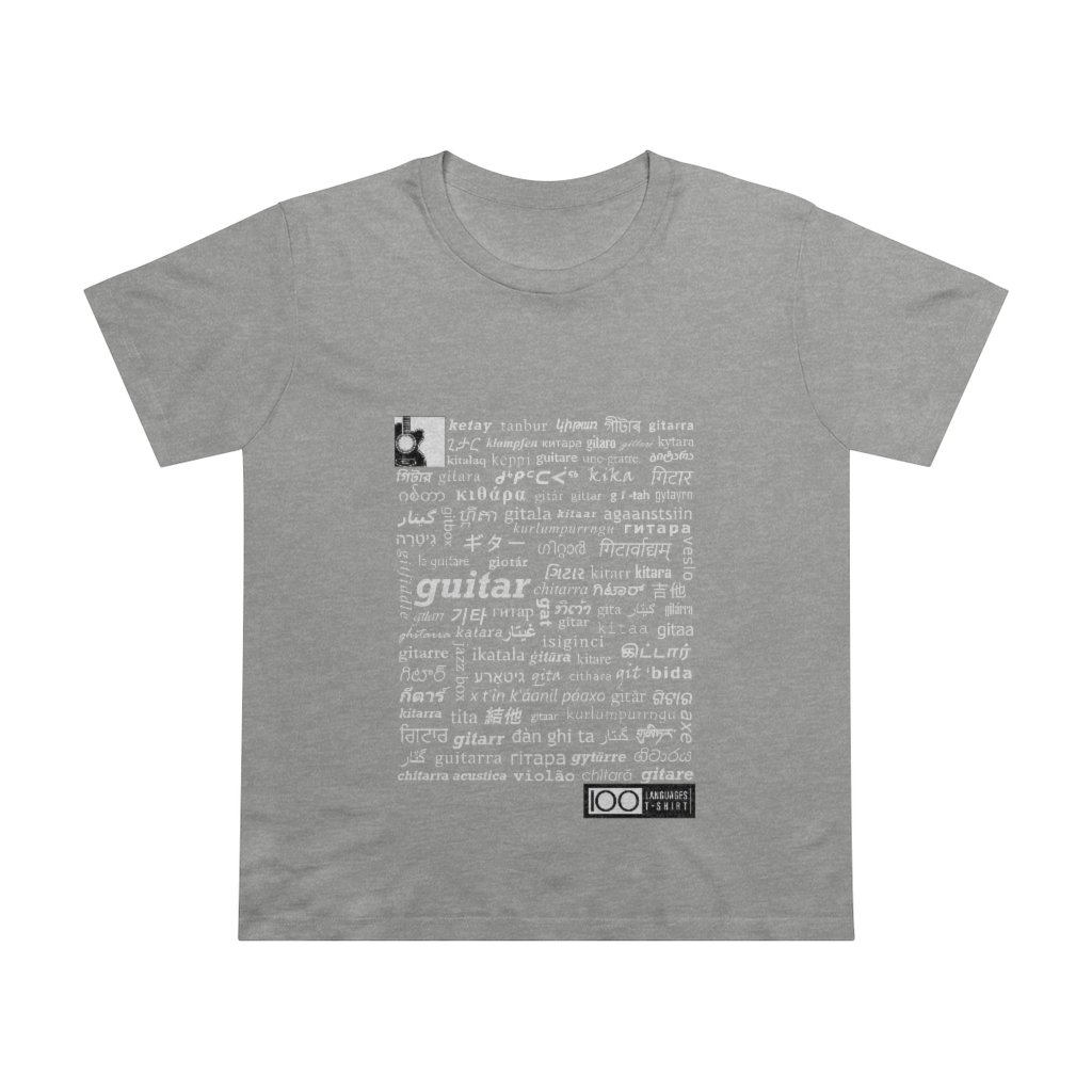 Women's Guitar Tee - white print - Image 5