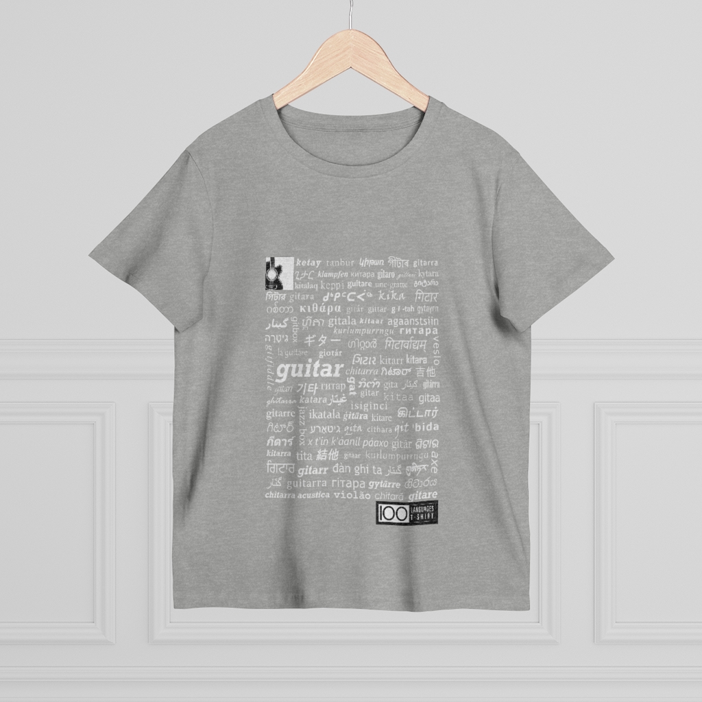 Women's Guitar Tee - white print - Image 8
