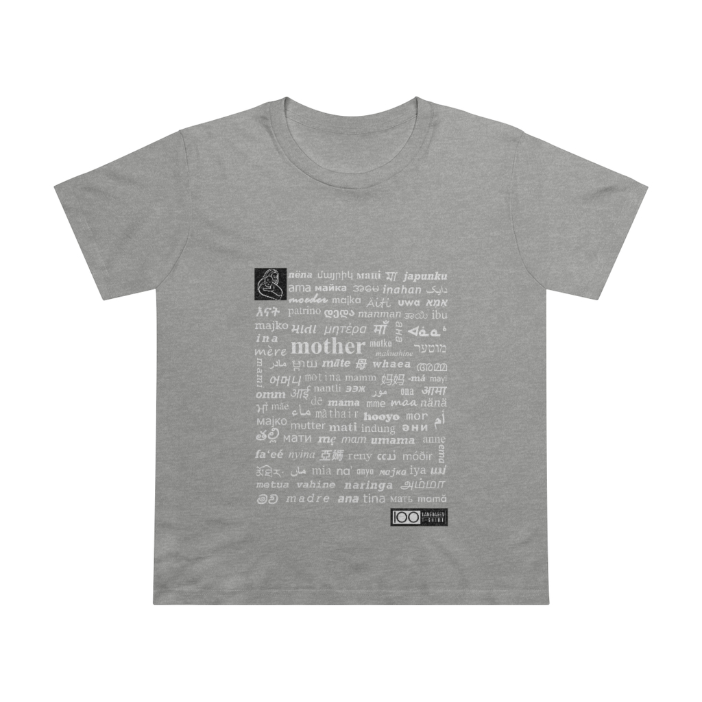 Women's Mother Tee - white print - Image 5