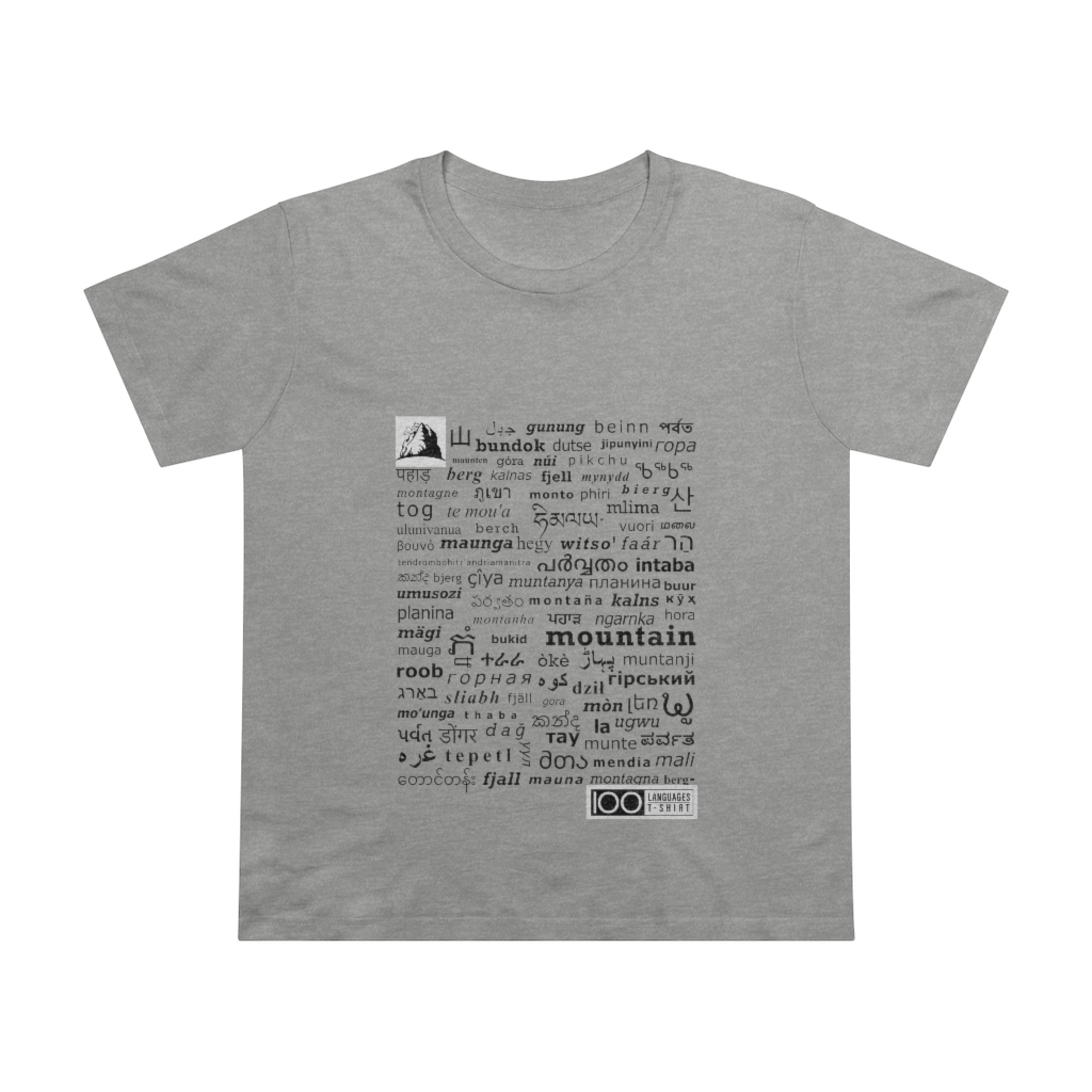 Women's Mountain Tee - black print - Image 5