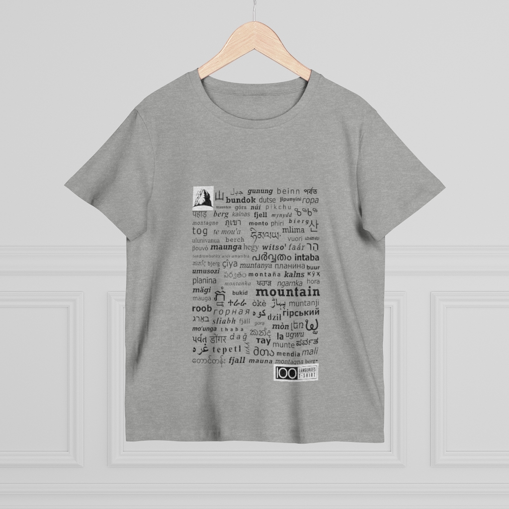 Women's Mountain Tee - black print - Image 8