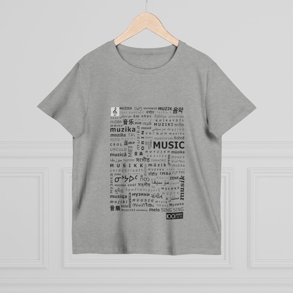Women's Music Tee - black print - Image 8