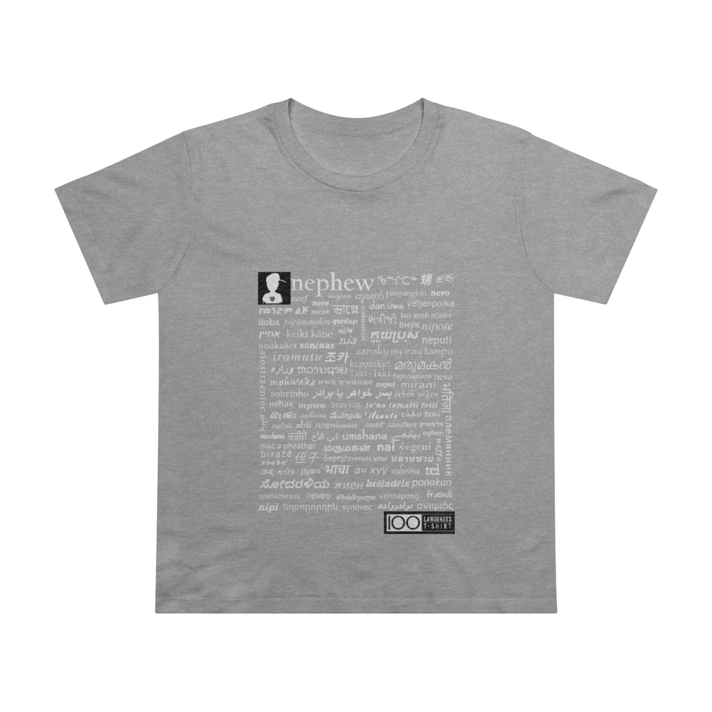 Women's Nephew Tee - white print - Image 5
