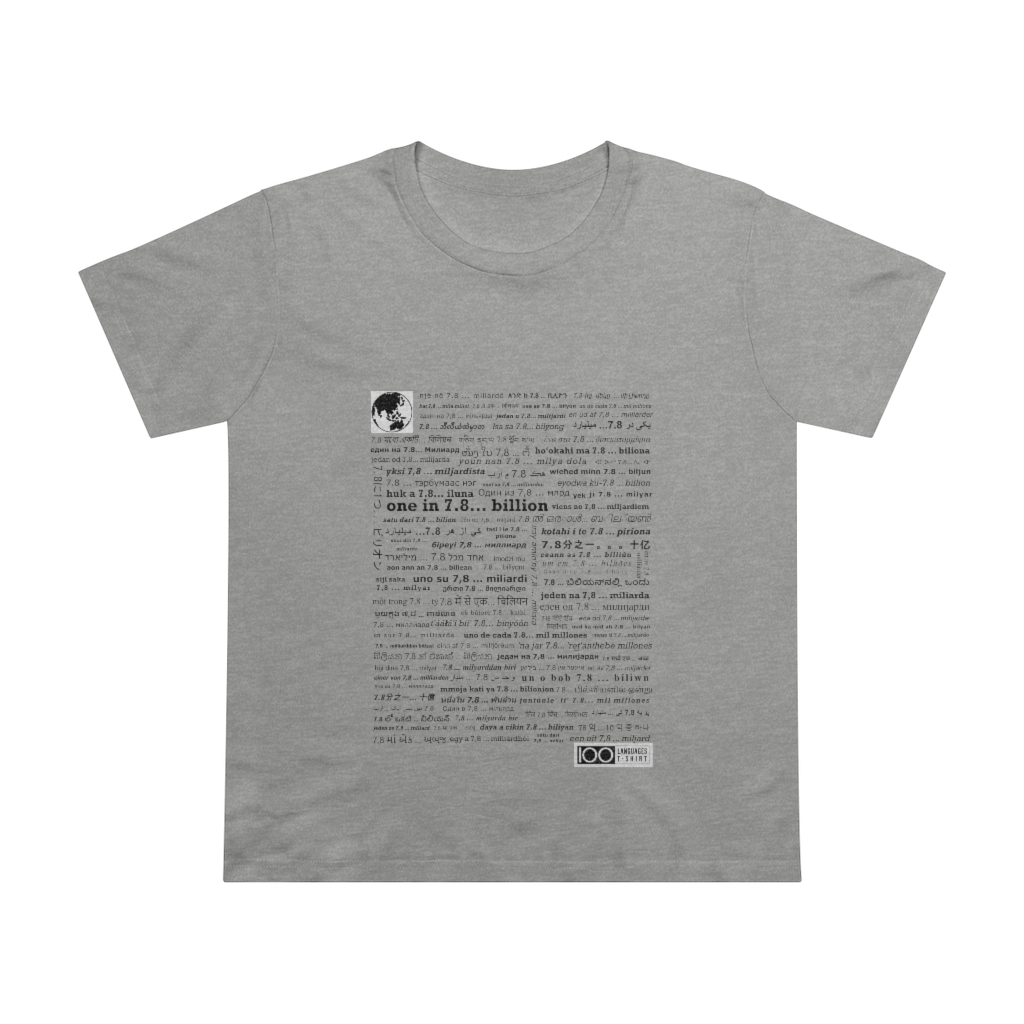 Women's One in 7.8... Billion Tee -  black print - Image 5