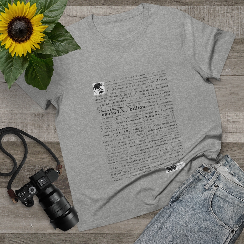 Women's One in 7.8... Billion Tee -  black print - Image 6