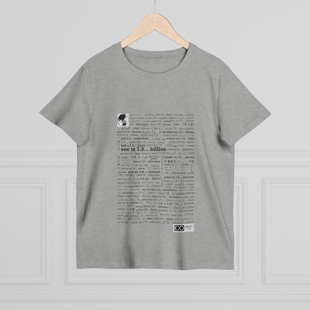 Women's One in 7.8... Billion Tee -  black print - Image 8