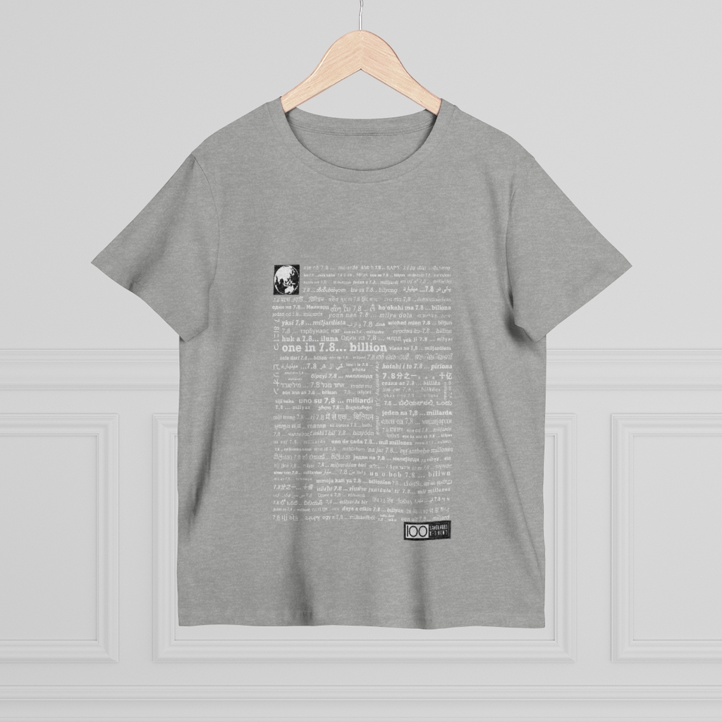 Women's One in 7.8... Billion Tee - white print - Image 8